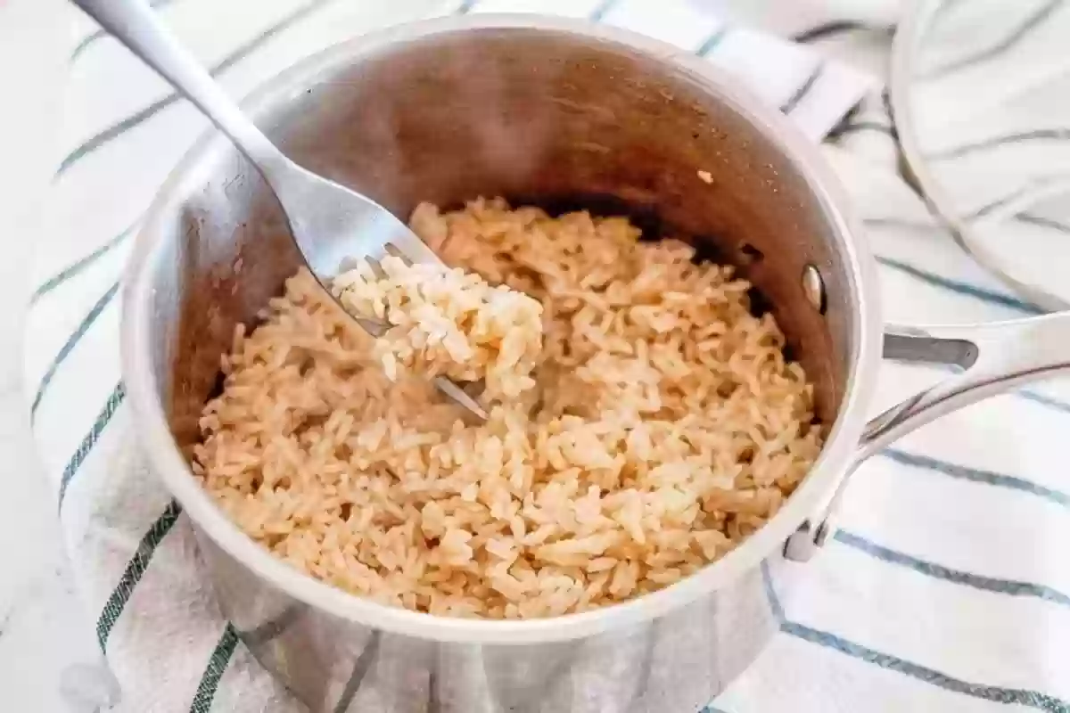 طريقة طبخ الرز البني